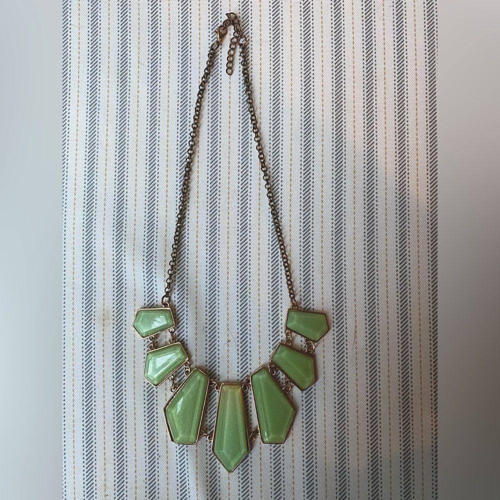 Mint green statement necklace